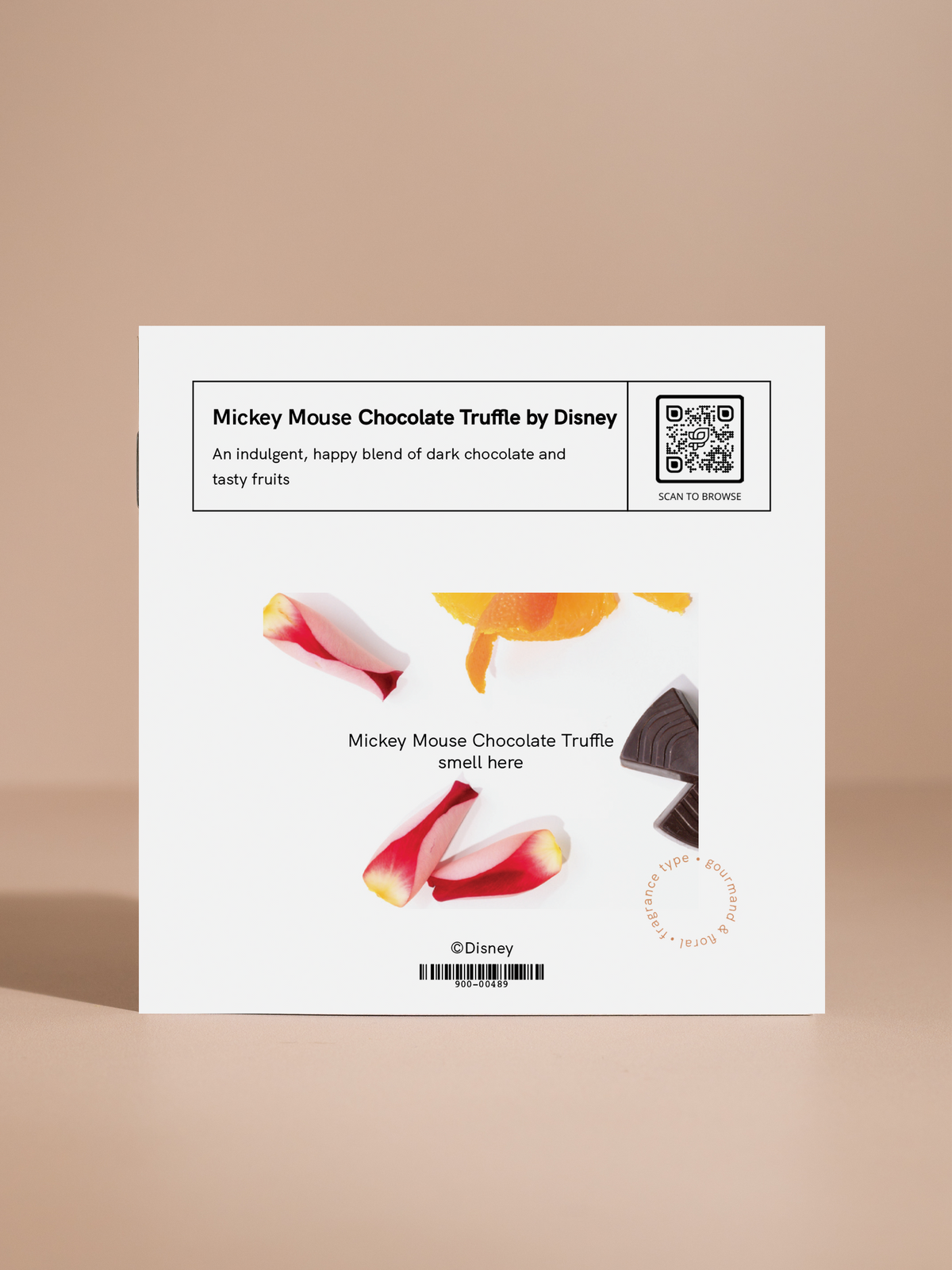 Mickey Mouse Chocolate Truffle Scent Sample Card