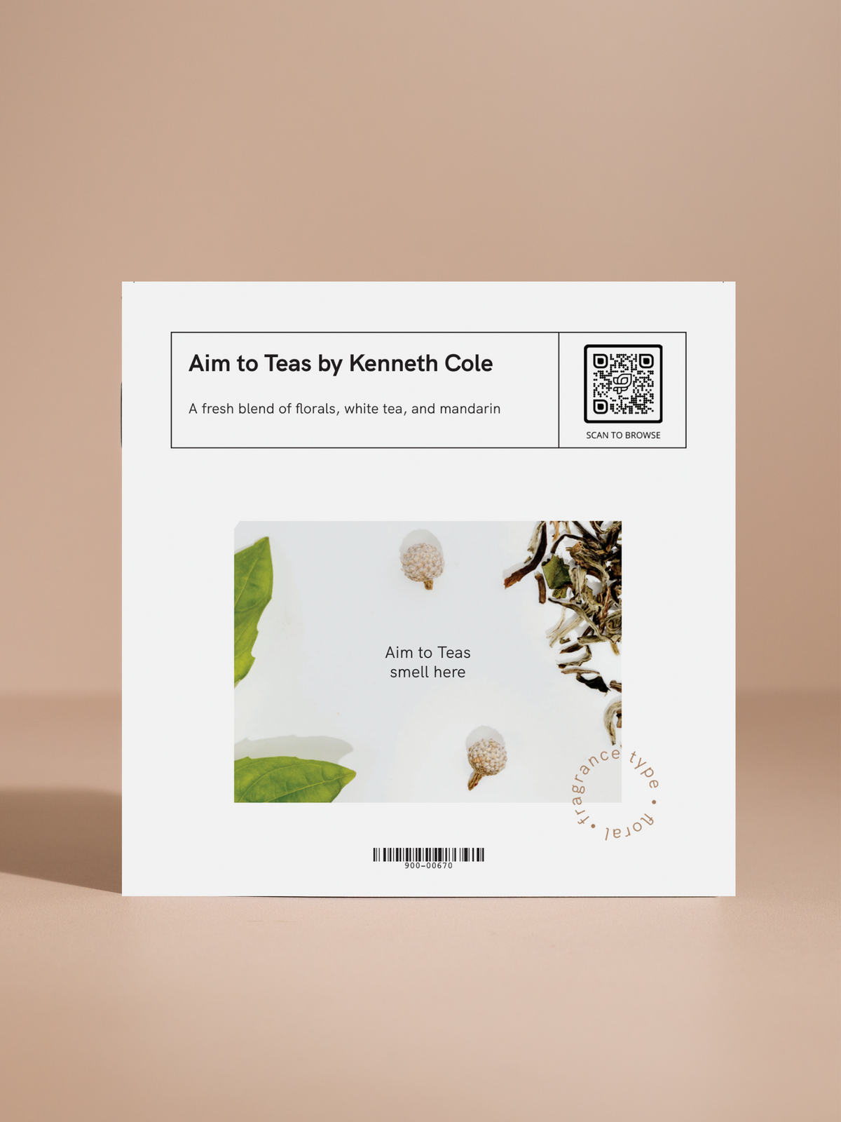 Aim to Teas Scent Sample Card