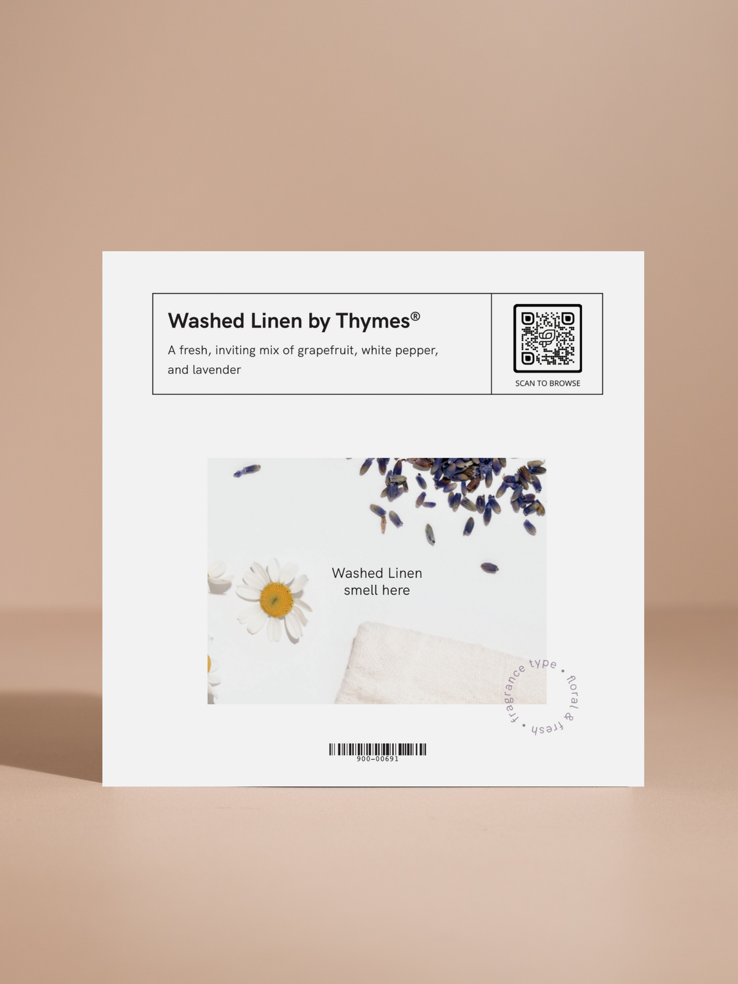 Washed Linen Scent Sample Card